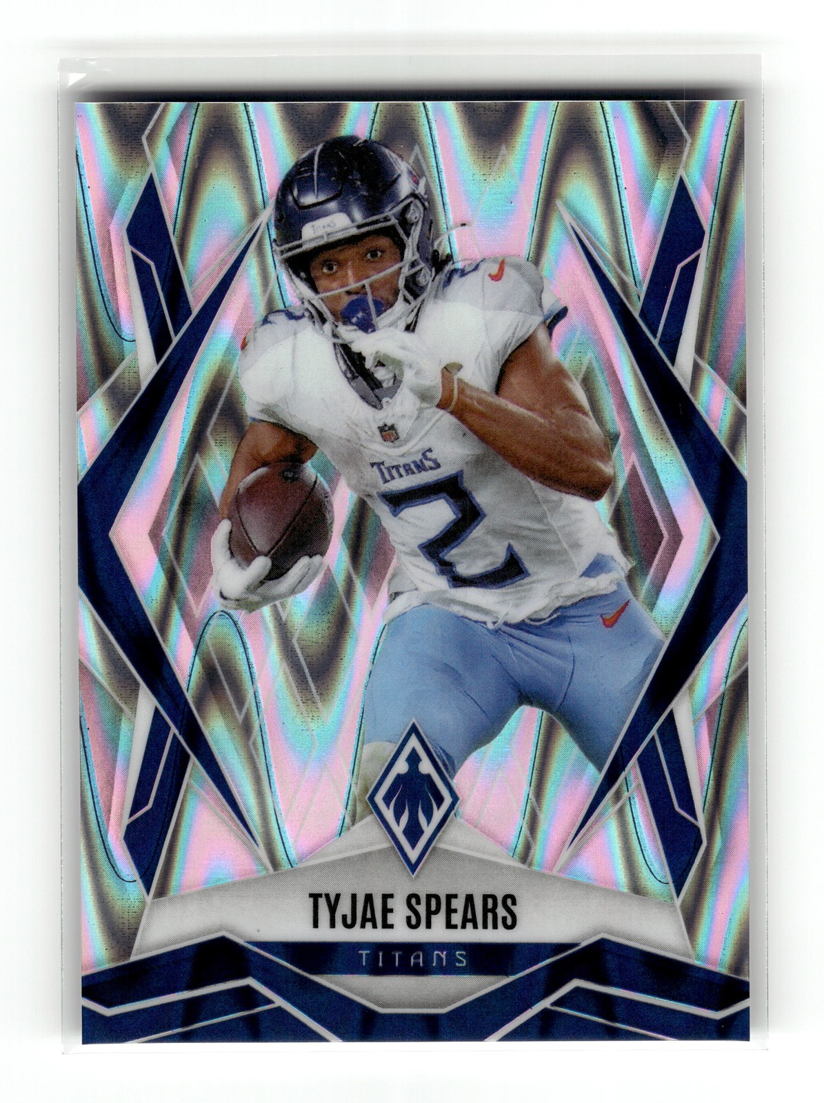 Tyjae Spears 2025 Panini Phoenix #56 Tennessee Titans Silver Lava Prizm
