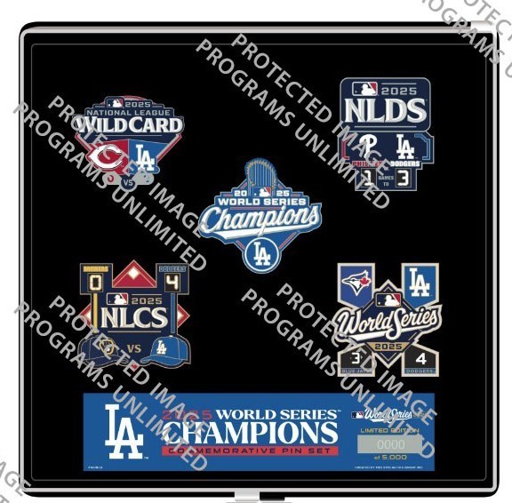 2025 L.A. LOS ANGELES DODGERS WORLD SERIES PIN SET CHAMPIONS (5
