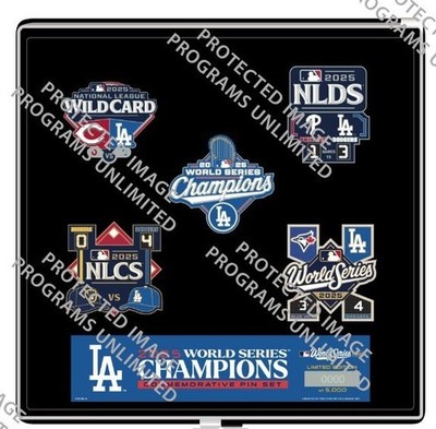 2025 L.A. LOS ANGELES DODGERS WORLD SERIES PIN SET CHAMPIONS (5