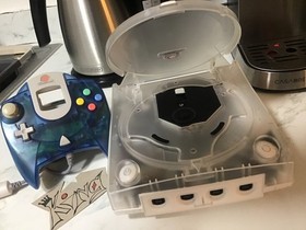 💙 SEGA Dreamcast HKT 3020 Home Console  🌟 Clear white 💙 ✨ ❤️✨ ❤️see Thru