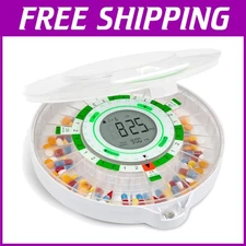 High-Capacity Pill Organizer with Transparent Lid