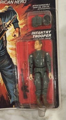 当時物HASBRO G.I. Joe ビンテージ Vintage 1982 Hasbro GI Joe ARAH Infantry Trooper Grunt NINE 9 BACK