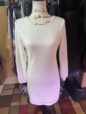 Pretty Garden Women’s Sweater Dress With Tie Size Medium White Cinched Sleeves