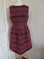 Gorman Mini Sheath Dress Pink Geo Pattern Sleeveless Work Occasion Size AU/UK 10