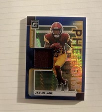 Jaylin Lane 2025 Donruss Optic Prizm Rookie Phenom Blue Hyper #RPBH-JLE Patch RC