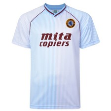 Image of Aston Villa 1988 Away Retro Football Shirt 100% POLYESTER Men's