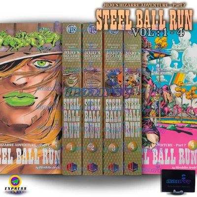 JoJo’s Bizarre Adventure Part 7 Vol 1–4 Manga English Full Set by Hirohiko Araki