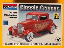 1932 Ford 3 Window Coupe Hot Rod Model Kit Monogram 125 Scale New Open Box Look