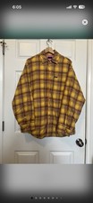 Balenciaga Yellow Brown Pink Plaid Flannel Bu...