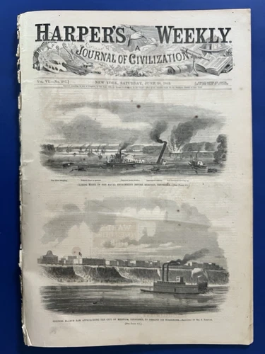 Harper's Weekly 6-28-1862 FRONT ROYAL, VA, Signal Corps, CAMP PUNISHMENTS, MAP!