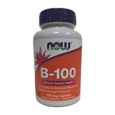 NOW FOODS Vitamin B-100 100 Veg Capsules  Expiration 9/2027 