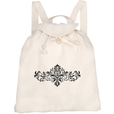 Canvas Rucksack / Backpack ''Victorian Design Line Art'' (RK00038019)