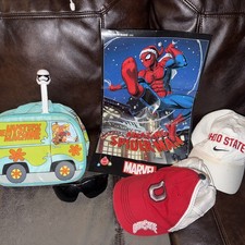 BUNDLEKING ITEM LOT OSU BUCKEYES MARVEL SPIDER-MAN SHADES LUNCHBOX HATS POSTER
