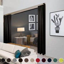 Dark Grey Grommet Blackout Curtain - 150 In. W X 96 In. L
