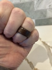 Deep Brown Wood Approx US Ring Size: 5.75