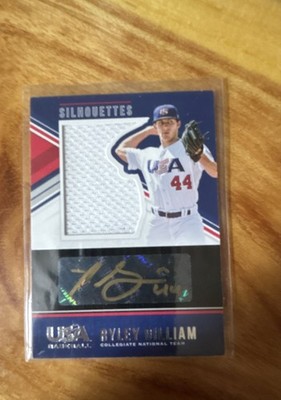2018 Panini USA Baseball Stars & Stripes - USA Silhouettes Signatures Ryley...
