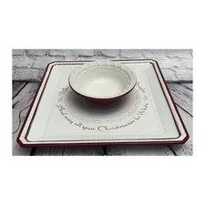 Grassland Roads Christmas Chip & Dip-Relish Serving Set-Holiday-Rare Find