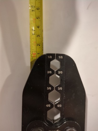IWISS IWS-1040S Schwerlast Akku Kabelschuh offener Lauf Stecker Crimpzange - Bild 9 von 9