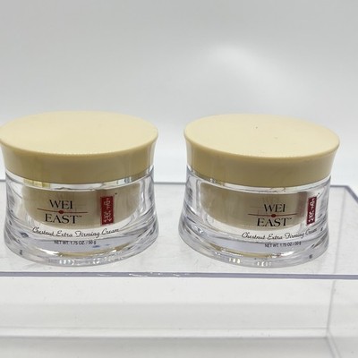 2 Jars of Vintage Wei East Chestnut Extra Firming Cream  1.75 oz Inner Seal-NOS
