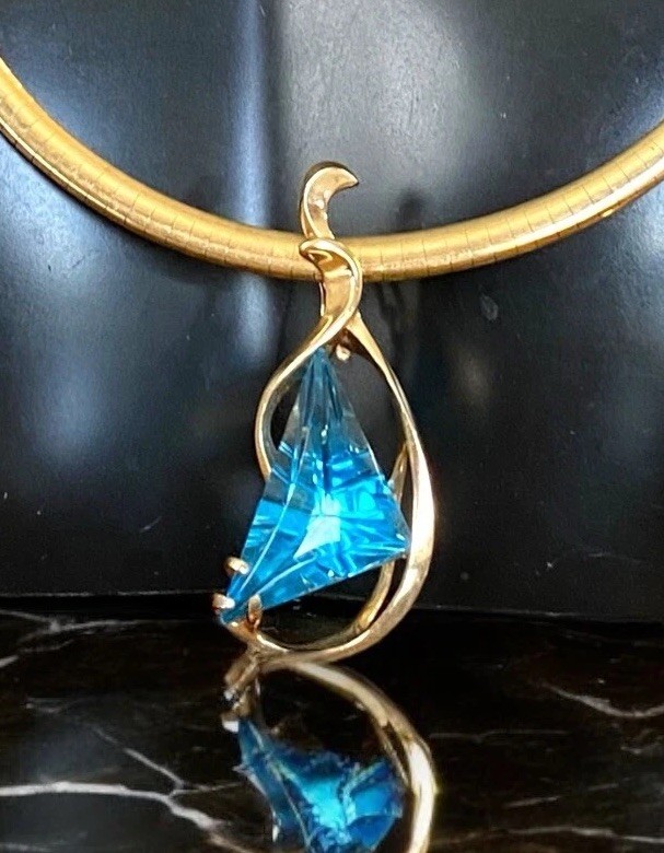 Designer CUSTOM 14k Solid Gold Massive Carved Blu… - image 17