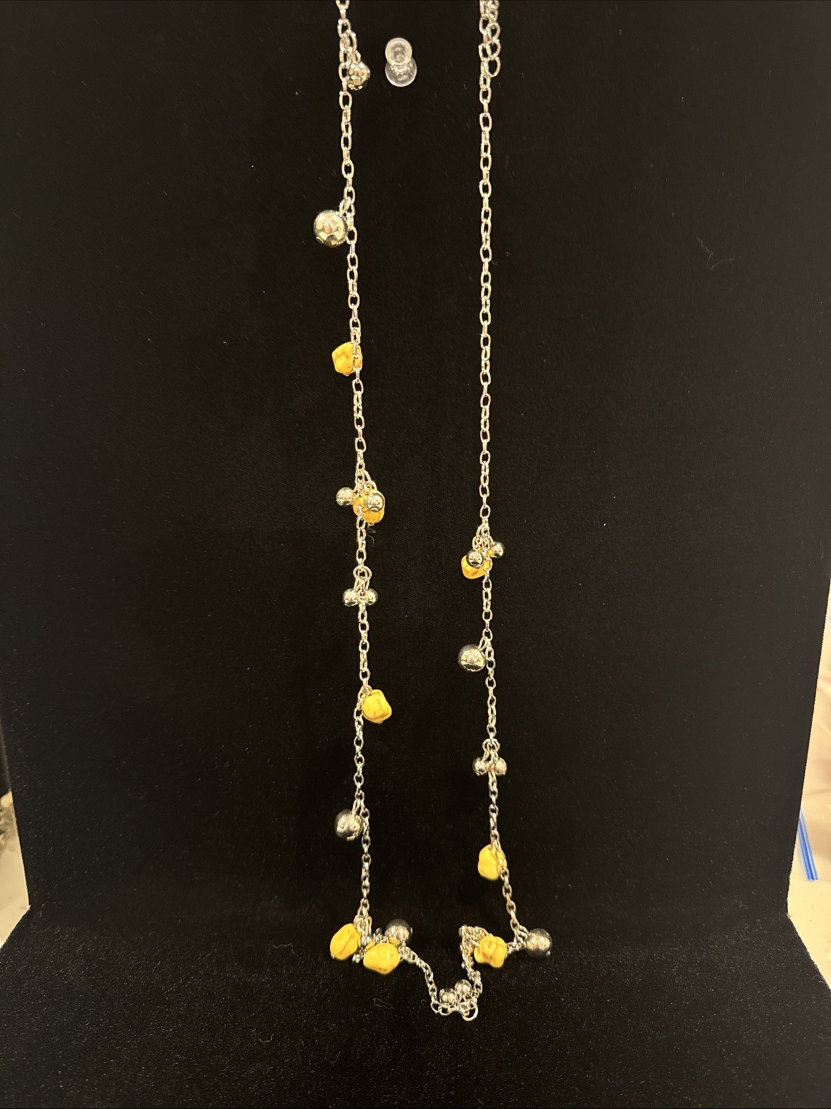 Both Feet On The Ground Yellow Necklace