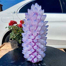 22LB New find purple Phantom Quartz Crystal Cluster mineral samples