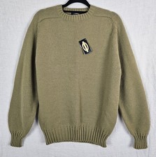 Vintage Towncraft Men s XL Virgin Acrylic Knit Crewneck Sweater Green Grandpa
