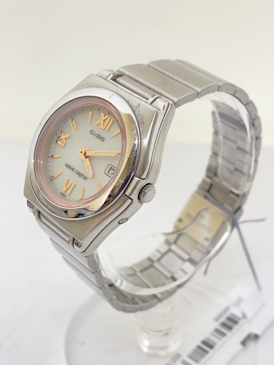 CASIO◆Watch/WAVECEPTOR/Analog/SLV - image 2