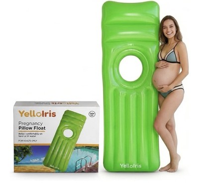 Inflatable Pregnancy Pool Float/Air Mattress W/Belly Hole for Ultimate Comfort