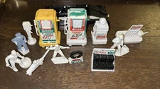 Vintage 1960’s T Cohn Superior Toys Service Station Playset Accessories MARX