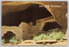 Cliff Dwellings in Gila National Monument New Mexico c1970s Postcard