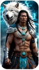 Hayleybug 1 oz Spirit Walker Wolf Shaman Silver Color Art Bar w/ COA mintage 15