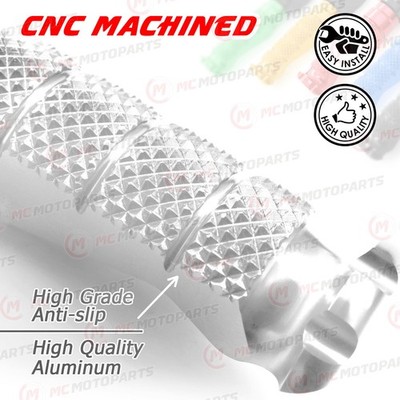 For Harley Davidson Iron 883 09-17 16 MCCP 40mm Extended SILVER Front Foot Pegs