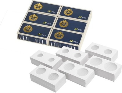 300PCS Coin Flips in 6 Sizes Cardboard Coin Holders for Colletors 2x2 inch Coin