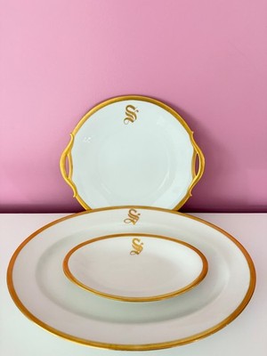 Vintage 1917 Haviland France Livingston Limoges Set of three serving plates 