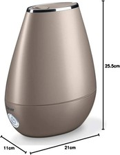 Image of Beurer LB37 | Quiet Ultrasonic Humidifier 20W Toffee Micro Misting, Night Mode