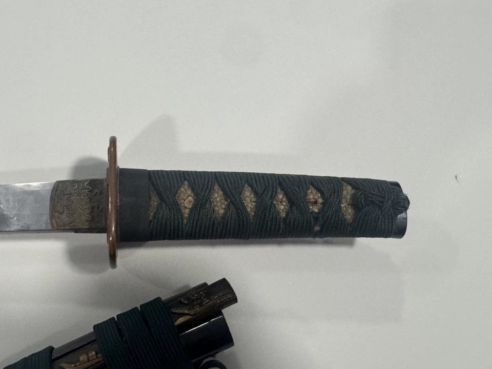 Fina KOSHIRAE: Espada Wakizashi Samurai Japonesa "Kuniyoshi 国吉" Katana Nihonto Foto 3 de 4