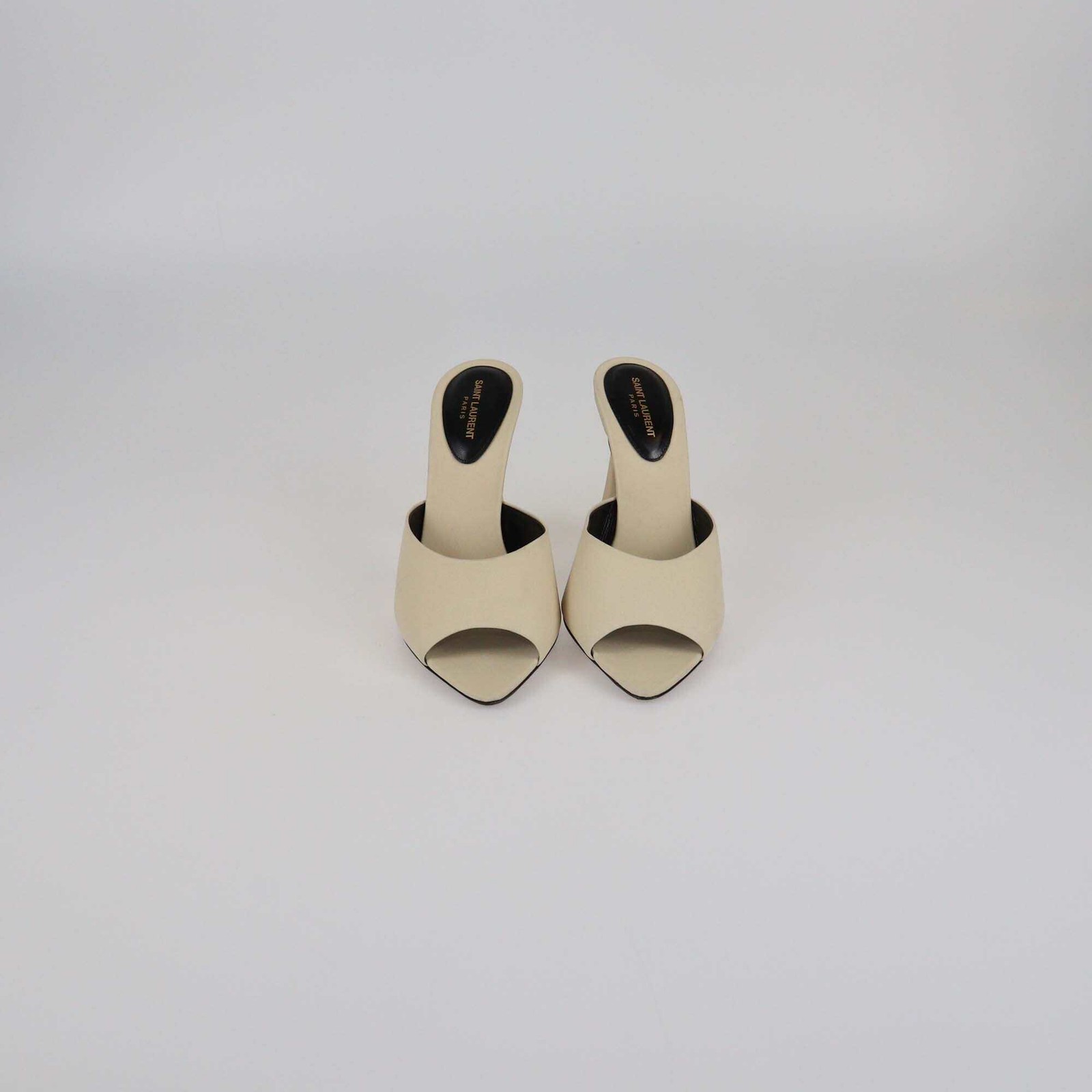 Saint Laurent Suite Mules beige chiaro
