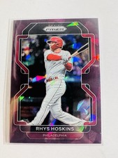 2022 Panini Prizm - Tier II Rhys Hoskins #140 Burgundy Cracked Ice Prizm /25