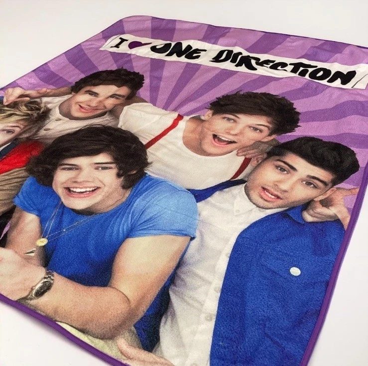 Manta One Direction Y2k Púrpura Música Boy Banda 1D Vellón De Colección 48x58 Foto 4 de 4