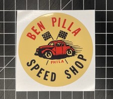 New Ben Pilla Speed Shop Philadelphia Pa. Vintage Racing Vinyl Decal Sticer