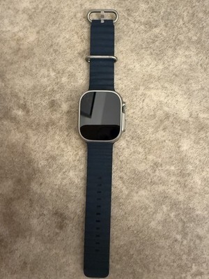 Apple Watch Ultra 2 49mm Titanium Case Blue Fluoroelastomer Band GPS/ LTE 