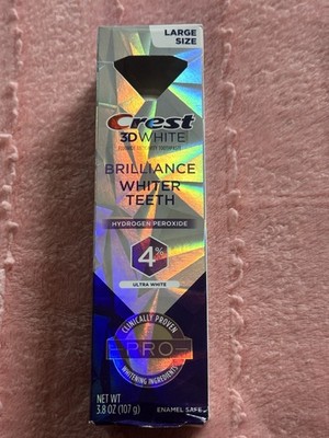 Crest 3D White Brilliance Pro Ultra White Teeth Whitening Toothpaste 3.8 oz