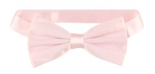 100 SILK BOWTIE Solid PINK Color Mens Bow Tie for Tuxedo or Suit