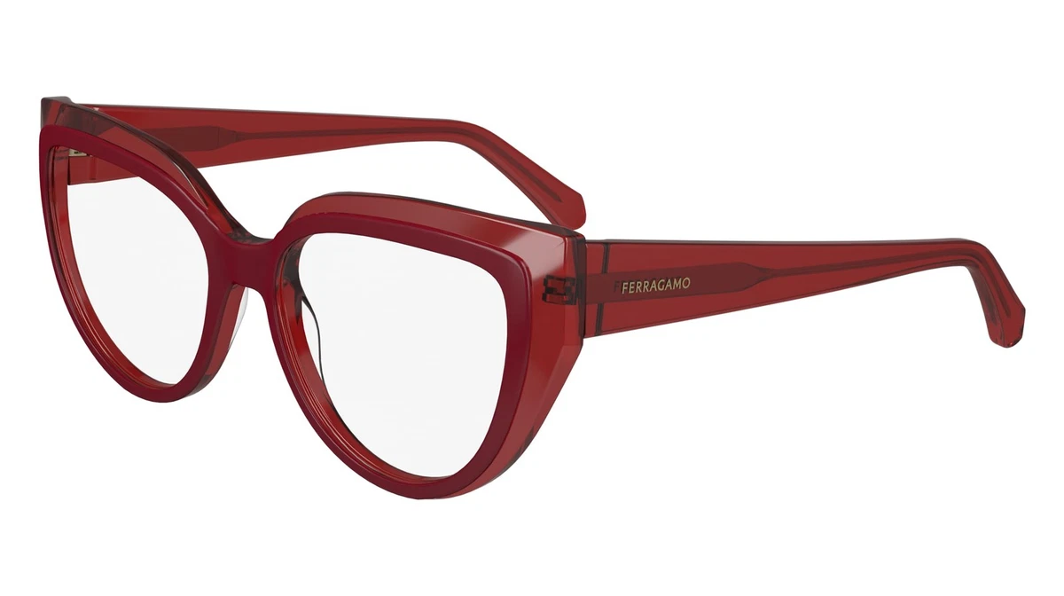 New FERRAGAMO SF-2984 613 Red & Crystal Red Eyeglasses 53/16  display picture 1