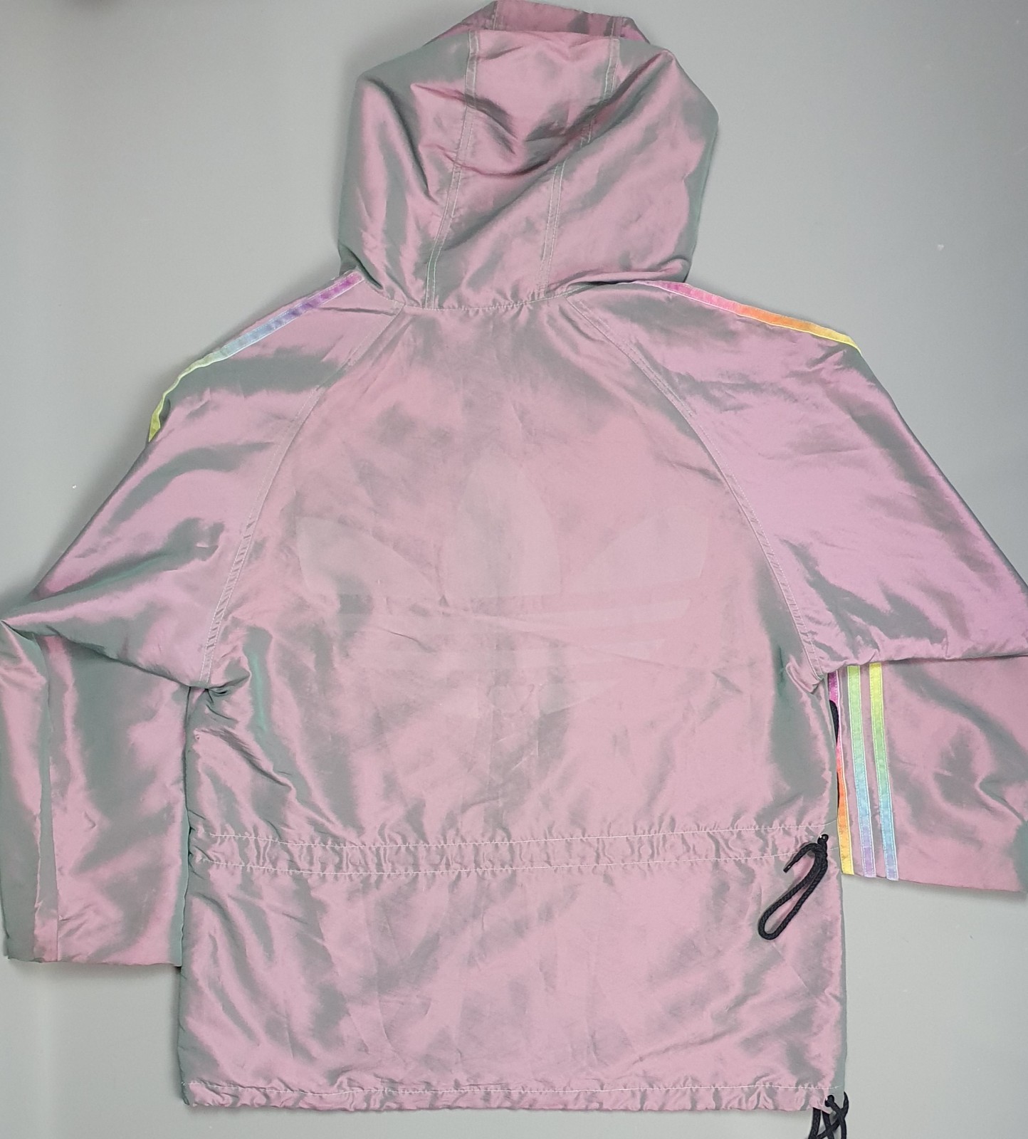 Adidas Originals x Jeremy Scott Windbreaker Purple Hooded Jacket Size Medium thumbnail 3