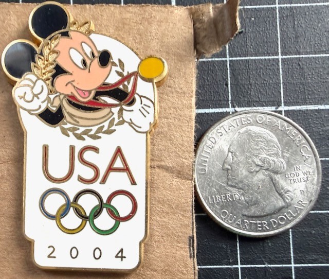 Team USA Disney Mickey Mouse 2004 Athens Olympic Games Collector Pin