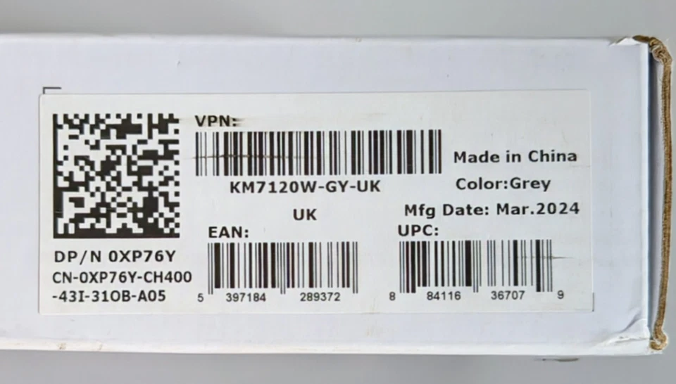 New Dell KM7120W Multi-Device Wireless Keyboard & Mouse Combo | UK QWERTY | Grey - Image 2 of 4