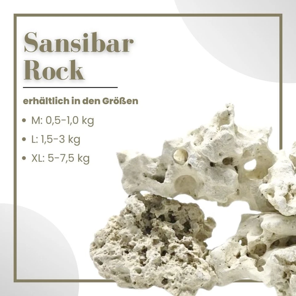AquaOne Aquarium Natursteine Sansibar Rock Lochgestein Kiste 10 kg Mix Gr. M-L - Bild 2 von 4