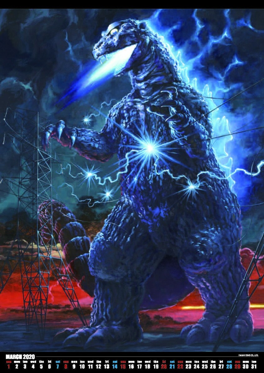 Godzilla Calendar 2020 Yuji Kaida limited rare (A3 size; 297×420mm